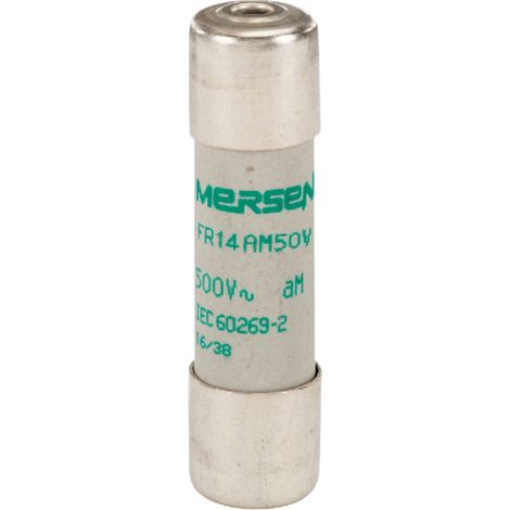 fusible cartouche - 14 x 51 - am - 50a - 500v - avec percuteur - boite de 10 - mersen d218204