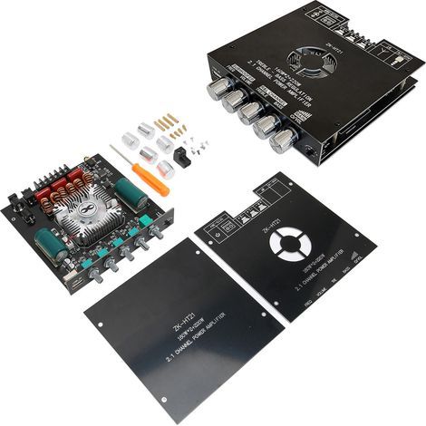 Carte Amplificateur Audio 2.1 Canaux avec Ventilateur USB, Alimentation DC 15‑36V pour Haut‑parleurs (1/5)