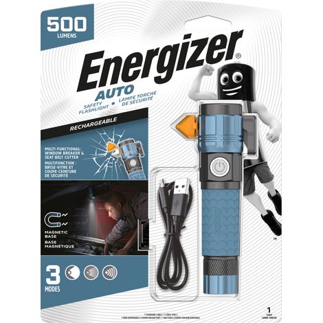 Energizer Taschenlampe Auto Metal Light wiederaufladbar inkl. USB Kabel blau (1/2)