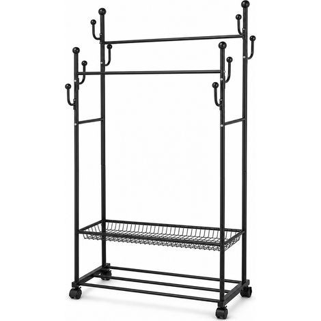 Portant Cactus Mobile Multifonction pour Chambre Salon Noir 100 cm (1/5)