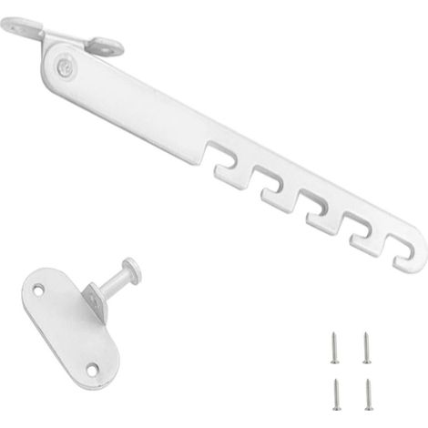 ZHIJIA PREMIUM Limiteur d ouverture de fenetre battante blanc 105 mm crochet securite enfants verrou (1/5)