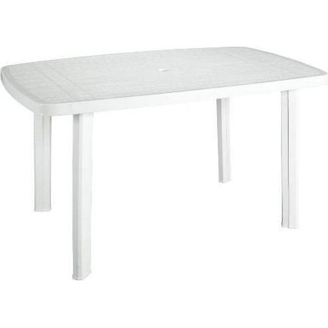 Progarden – Table de jardin ovale 4 places – Résine 100% recyclable – Dimensions 137x85xH72cm – Résistante aux intempéries et facile à nettoyer