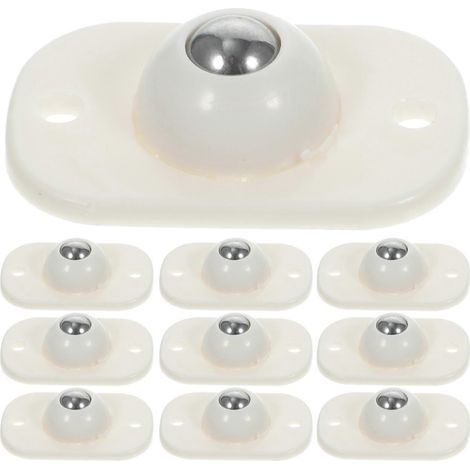 16 roulettes pivotantes auto-adhésives en acier inoxydable-4.5X2.8CM-White (1/4)