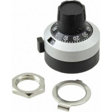 Bourns H-22-6A Manopola rotativa Cromo (satinato) (Ø x A) 22.2 mm x 21.3 mm 1 pz.