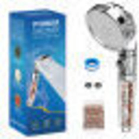 Pommeau de Douche Haute Pression Anti-Calcaire avec Filtre, 3 Modes de Massage Économiseur d'Eau, Universel pour Salle de Bain (1/4)