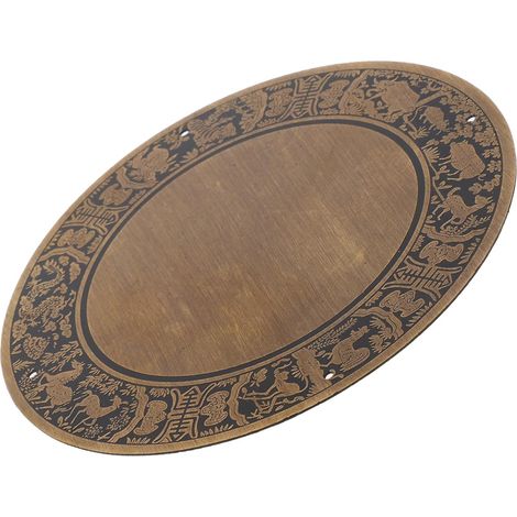 Plaque frontale en cuivre antique avec inscription « Fortune » (1/5)
