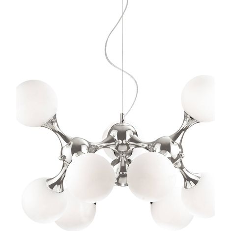 Ideal lux lampada a sospensione nodi bianco sp9 9x40w attacco e14 082059 (1/4)