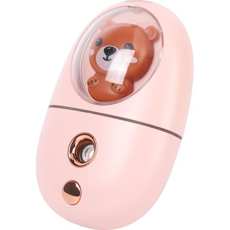 Niedlicher, wiederaufladbarer Mini-Luftbefeuchter in Tierform mit USB-Anschluss für Augen und Gesicht, Reisegröße, 35 ml, 500 mAh, Rosa (1/5)