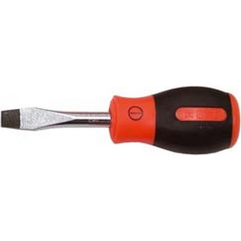 12PZ GIRAVITE NANO LAMA PIATTA A TAGLIO mm.6,5x45 in acciaio al chrome-vanadium molibdeno, punta nera magnetizzata, impugnatura ergonomica bimateriale