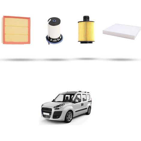 Kit tagliando 4 filtri compatibile con Fiat Doblo II 1.6 D Multijet 70kw dal 2015 (1/5)
