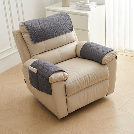 Housse d'accoudoir 3 pièces pour canapé, housse d'accoudoir pour méridienne, housse d'appui-tête, housse antidérapante pour fauteuil, housse de meuble pour canapé (méridienne 1 place) (1/5)
