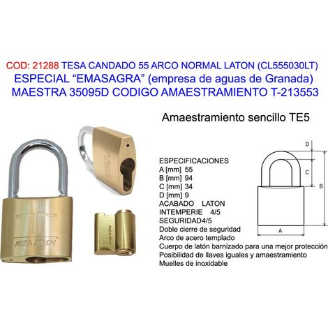 Cadenas TESA 55 AN LT MASTER EMASAGRA 35095D CODE 213553