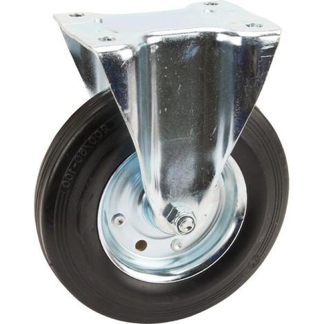Roulettes pivotantes à bandage en caoutchouc noir TENTE 3478DVR200P63 (1/3)