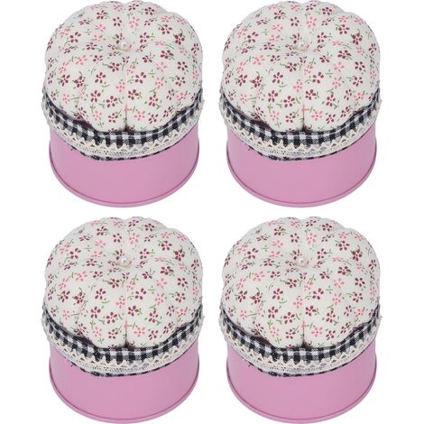 Coussinet À Épingles - Boîtier Métallique Antirouille - Pour Couture Et Broderie - Lot De 4 Avec Boîte De Rangement (1/5)