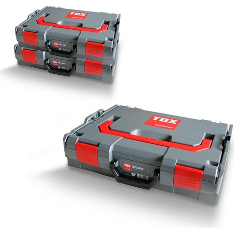 Coffret en lot, empilable et encliquetable avec le système, 8 compartiments pour petites pièces, rangement clair pour chevilles et vis, lot de 3 pièces, 094909151 (1/4)