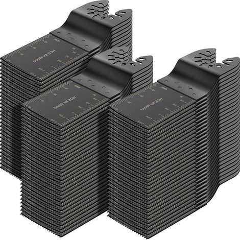 Lot de 100 lames de scie oscillantes universelles pour bois compatibles avec Fein Multimaster Porter Cable Bosch Ryobi Dewalt Milwaukee Rockwell (1/5)