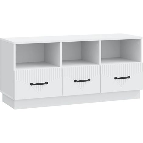 TV-Schränk mit Schubladen Weiß 102 x 34,5 x 47 cm Holzwerkstoff vidaXL