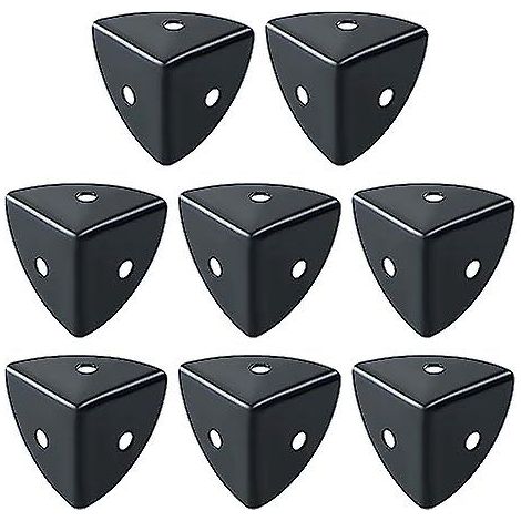 Protections d'angle en acier inoxydable noir, flight case 8 pièces (1/5)
