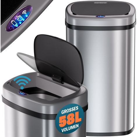 MONZANA® Cestino con Sensore Movimento da Cucina 58 L Automatico Impermeabile Cavo USB Cestino Rifiuti Intelligente (1/9)