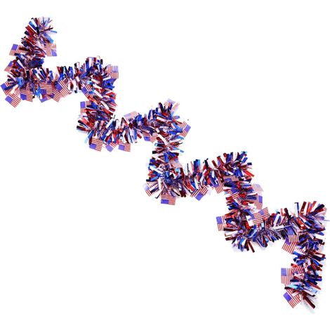 Guirlande Festive - Guirlande Décorative pour Porte Mur Arbre - Pour Fête Nationale 4 Juillet Fêtes et Célébrations - Longueur 2 m - 1 Pièce (1/5)