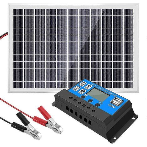 Chargeur de batterie solaire 30 W 12 V + contrôleur 40 A pour camping-car, voiture ou bateau (1/5)
