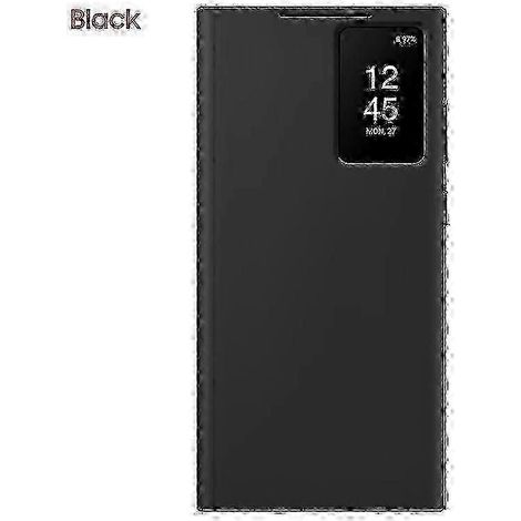 Original Samsung Smart View Wallet Flip Case pour Samsung Galaxy S23 Ultra SM-S918B S-View Phone Case Coverblack SZRH A-S