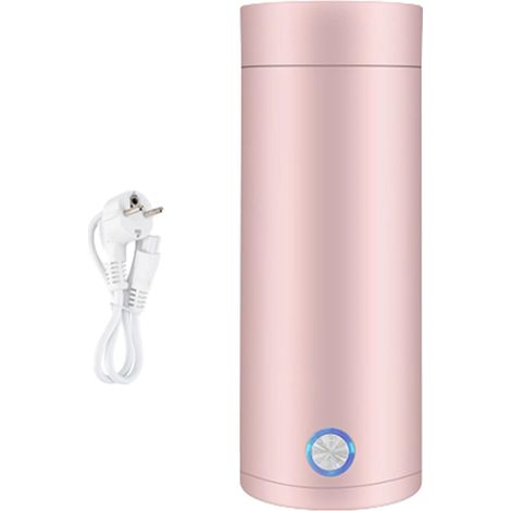 Bouilloire Electrique - 400 ml - Acier Inoxydable 304 - Fonction 3 en 1 Bouilloire Thermos Tasse - Arrêt Automatique - Voyage Bureau Camping - Rose (1/5)