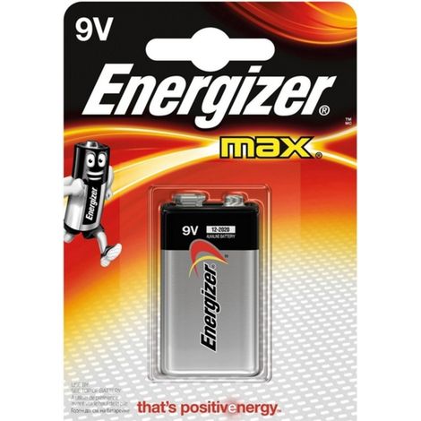 Energizer® Batterien MAX® Alkaline/E300115900 9V / E-Block 6LR61 9V silber
