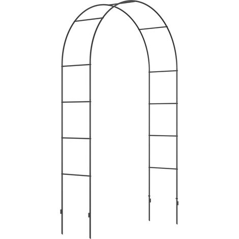 Filiyano-Arche de jardin pour plantes grimpantes - Arche à rosiers Couleur : Noir Dimensions : 140 x 40 x 240 cm (1/5)
