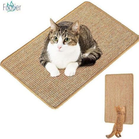 pair Tapis Griffoir Chat en Sisal Naturel 4060cm Tapis Gratter pour Chat Tapis Sisal Chat Chaton Protge Tapis et Canaps multico GRIFFOIR