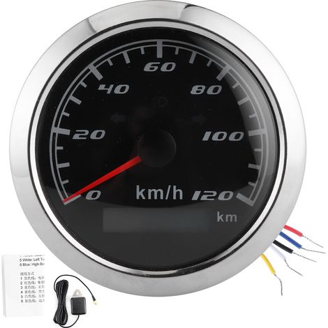 Compteur de vitesse GPS 932V 3,3 pouces, 120Km H, jauge antibuée étanche IP67 pour voiture et moto (1/5)