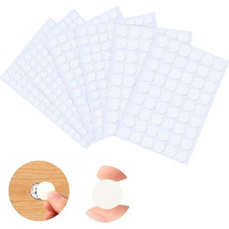 [JAMAIS UTILISÉ]580 Pièces Cache Vis Blanc, 12mm/15mm/21mm PVC Cache Trou Meuble Cache Vis Adhesif Cache Trou Mur Autocollants pour Trous de Vis pour Armoires Murales Bureaux Réparations de Meubles (1/5)