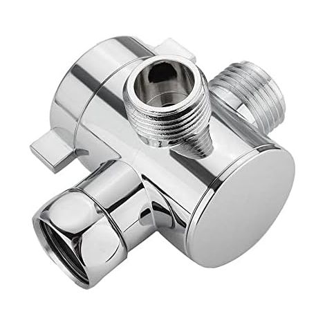 Vanne de dérivation de douche 3 voies G1/2, bras de douche à main, séparateur de dérivation compatible, chrome poli pour salle de bain