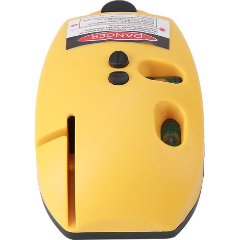 GARRYFIZH Niveau à bulle infrarouge à 2 lignes verticales et horizontales, outil de mesure d'angle droit, jaune