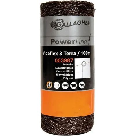 Clôture électrique Gallagher vidoflex 3 100 m 2 mm