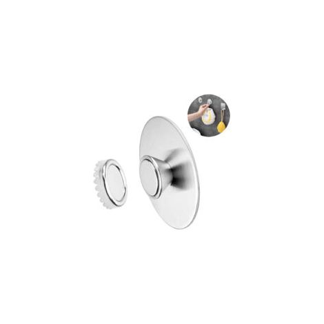 Porte-savon magnétique en acier inoxydable – Ventouse puissante pour fixation – Design moderne pour salle de bain – 5 x 5 cm (1/5)