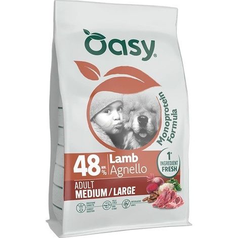 Oasy One Protéines Animales Adulte M/L Agneau 10 kg