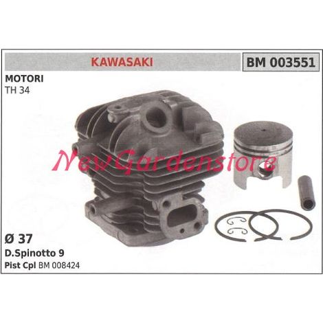 Cilindro pistone segmenti KAWASAKI motore decespugliatore TH 34 003551