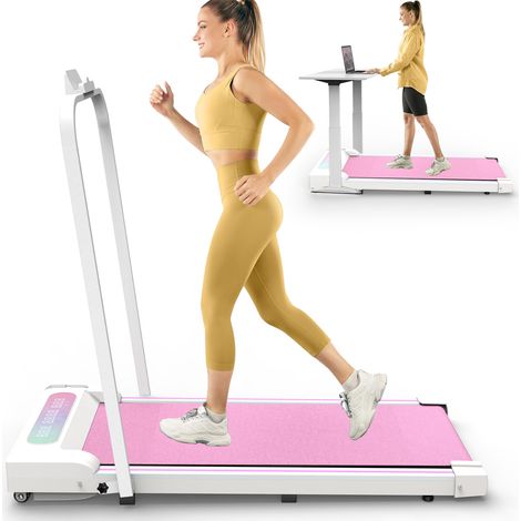 Klappbares Laufband für Zuhause und Büro, Walking Pad 1–8 km/h, 2,5 PS, rosa OKMYHOME