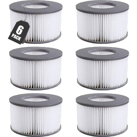 Filtre Spa Lite pour Mspa, 6 pcs Filtre pour Whirlpool MSpa à Partir de 2020, Filtre pour Mspa Lite, Cartouche de Filtre à Eau pour Piscines Gonflables, Bains à Remous et Spas (1/5)