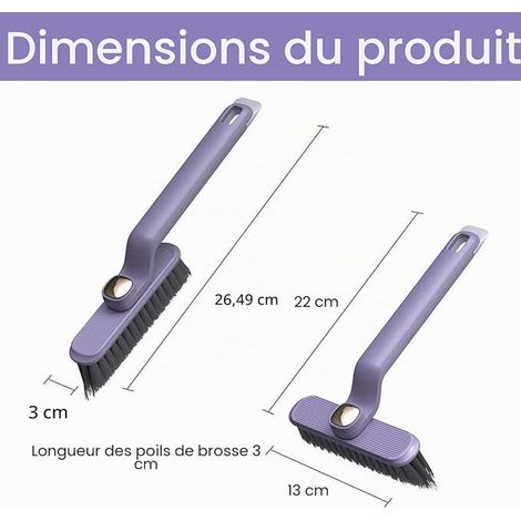 Lot de 2 Pinceaux de Nettoyage Rotatifs pour Suceur Plat, Brosse de Nettoyage Rotative, Brosse de Nettoyage pour Salle de Bain, Cuisine, Fenêtre