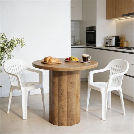Table ronde de réunion sobre, bureau design (table seule)