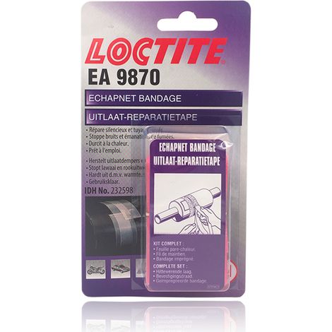 Bandage de réparation échappement LOCTITE EA 9870 – Répare fissures et perforations – Kit prêt à l'emploi avec bande durcissante