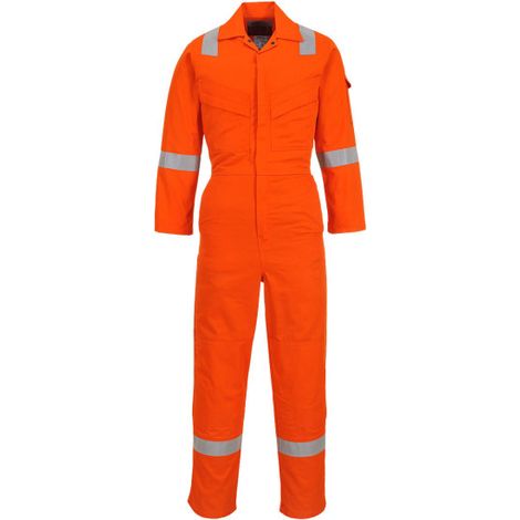 Mono ligero ignífugo y antiestático en tejido BizFlame Plus 280g Regular FR28 4XL Naranja