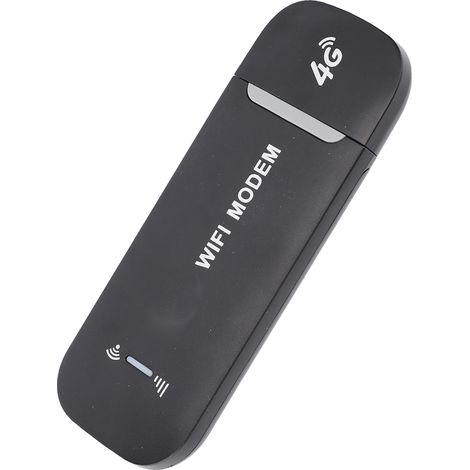 Modem Wi-Fi 4G LTE USB portable, routeur sans fil pour les voyages, haut débit, jusqu'à 8 appareils connectés, noir (1/5)