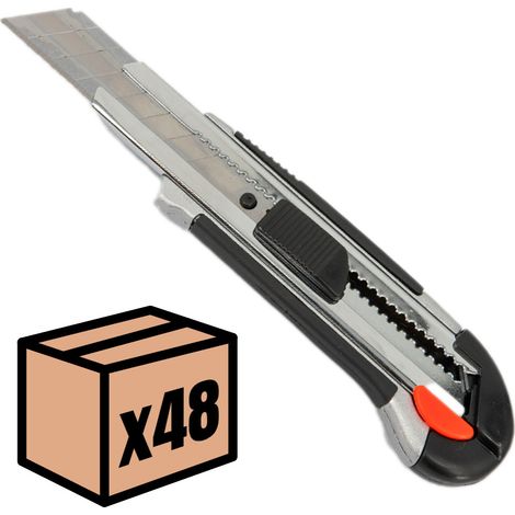 Lot de cutters professionnels rétractables Couteau utilitaire avec stockage de 2 lames 22mm Taille - Lot de 30