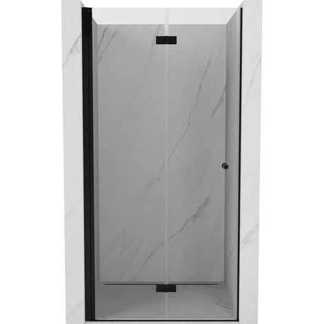 Mexen Mist-F porte de douche pliante gauche 110 cm, transparent, noir - 8A6-110-000-70-00-L (1/5)