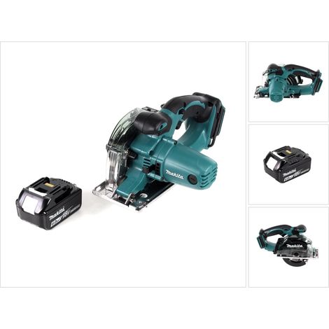 Makita DCS 552 G1 18 V Sega circolare a batteria per metalli 136 mm + 1x batteria da 6,0 Ah + lama e occhiali di protezione - senza caricabatteria (1/5)