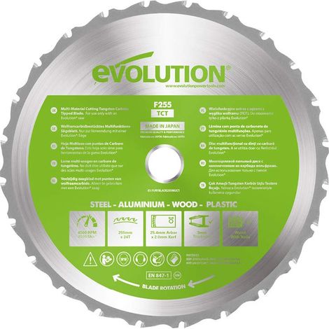 Evolution Power Tools - FURY Lama Multiuso con Punte al Carburo di Tungsteno 255 mm (1/5)
