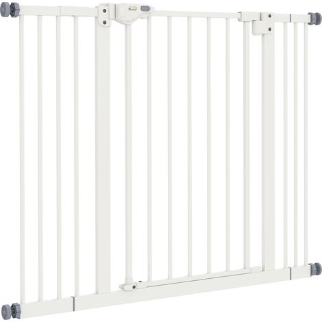 Cancellino per cani regolabile 100 cm con 2 estensioni altezza 72 cm bianco